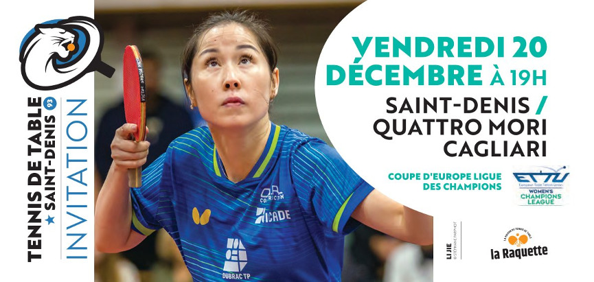 Coupe d’Europe ECLW – Vendredi 20 décembre à Saint-Denis