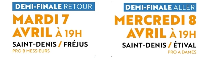 Championnats PRO: Demies finales les 7 & 8 avril à Saint-Denis